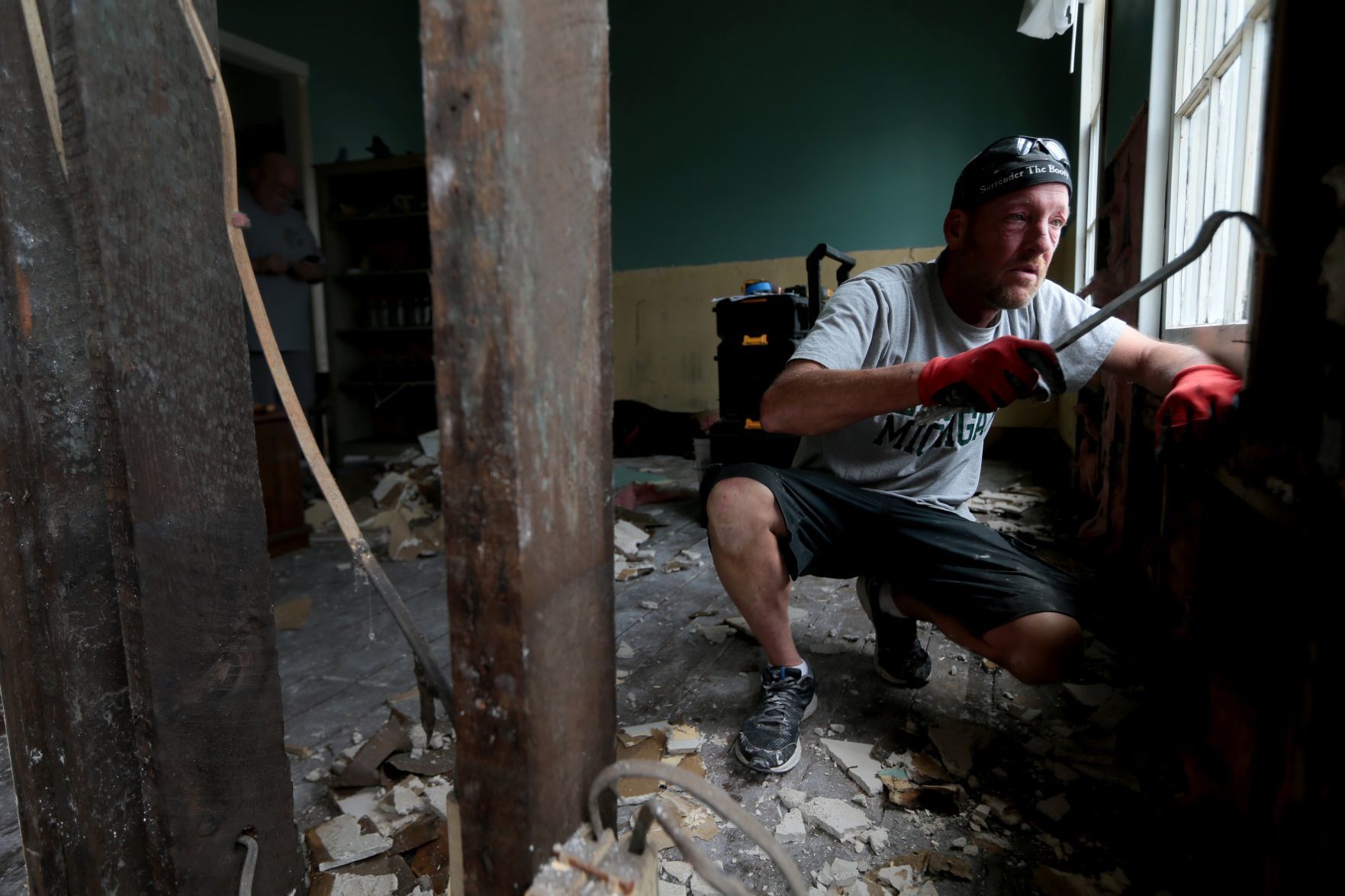 Clean up from the flood starting in Grafton